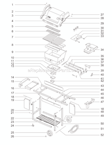 Page A Diagram and Parts List for 2361298  Weber Grill