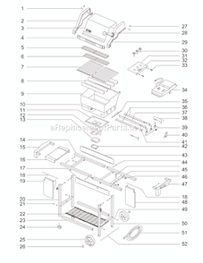 Page A Diagram and Parts List for 2361698  Weber Grill
