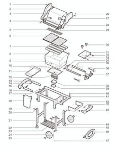 Page A Diagram and Parts List for 2371698  Weber Grill
