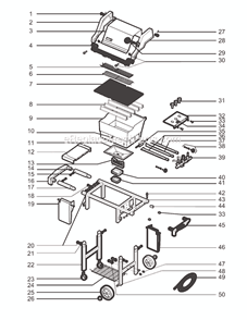 Page A Diagram and Parts List for 2381698  Weber Grill
