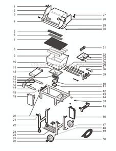 Page A Diagram and Parts List for 2381898  Weber Grill