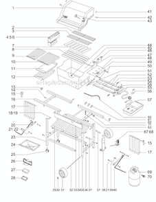 Page A Diagram and Parts List for 242101  Weber Grill
