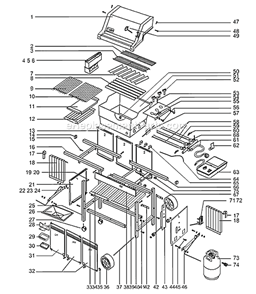 Page A Diagram and Parts List for 252101  Weber Grill