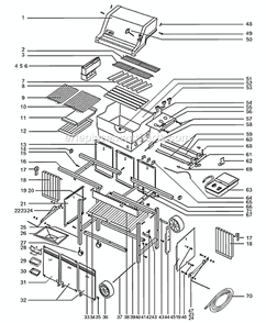 Page A Diagram and Parts List for 252901  Weber Grill