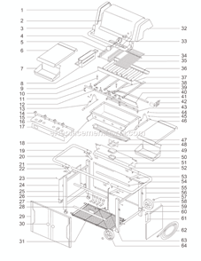 Part Location Diagram of 97447 Weber Door knob, internal - Black