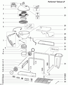 Part Location Diagram of 60298 Weber Hndl kit blk