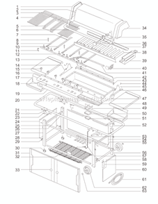 Part Location Diagram of 9971 Weber Rotisserie