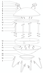 Page A Diagram and Parts List for 2720 91-95 Weber Fireplace & Insert
