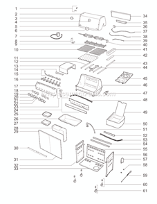 Page A Diagram and Parts List for 2740001 2008 Weber Grill