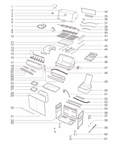 Page A Diagram and Parts List for 2740301 2009 Weber Grill