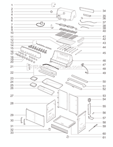 Part Location Diagram of 64847 Weber Cookbox, Summit 670 13