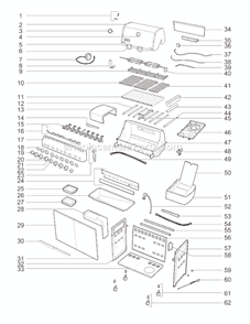 Page A Diagram and Parts List for 2780001 2008 Weber Grill