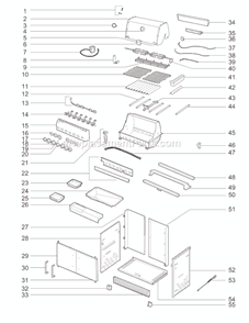 Page A Diagram and Parts List for 2830501 2009 Weber Grill