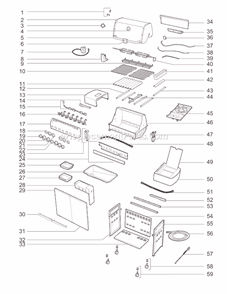 Page A Diagram and Parts List for 2840301 2009 Weber Grill