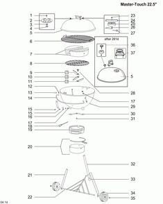 Diagram Diagram and Parts List for 771009  Weber Grill