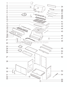 Page A Diagram and Parts List for 2870501 2009 Weber Grill