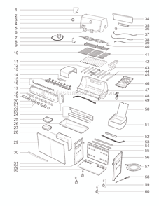 Page A Diagram and Parts List for 2880001 2008 Weber Grill