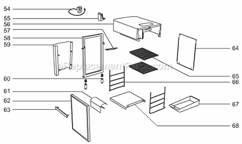 Page B Diagram and Parts List for 294001  Weber Grill