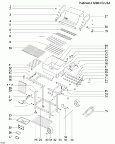 Diagram Diagram and Parts List for 311709  Weber Grill