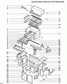 Diagram Diagram and Parts List for 5730001  Weber Grill