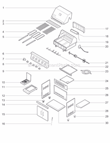 Part Location Diagram of 30500056 Weber Orifice For Burner