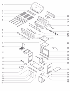 Part Location Diagram of 30500724 Weber Right Panel W/Fasteners
