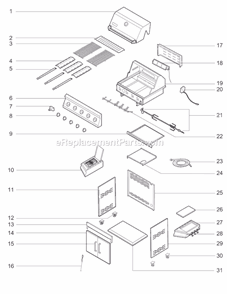 Page A Diagram and Parts List for 30538401  Weber Grill