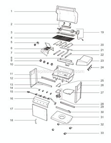 Part Location Diagram of 30501034 Weber Rotis Motor
