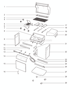 Page A Diagram and Parts List for 30732201  Weber Grill