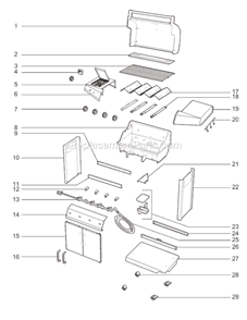 Page A Diagram and Parts List for 30742201  Weber Grill