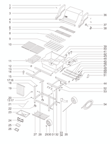 Page A Diagram and Parts List for 311001  Weber Grill