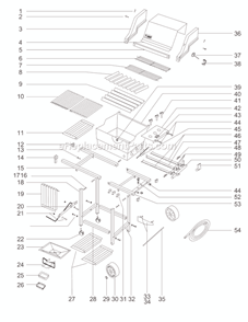Page A Diagram and Parts List for 311111  Weber Grill