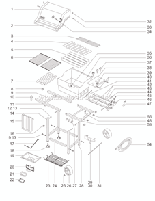 Page A Diagram and Parts List for 311801  Weber Grill