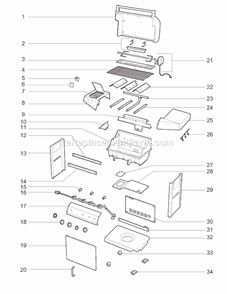 Page A Diagram and Parts List for 31731301 2009 Weber Grill