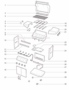Page A Diagram and Parts List for 31741174 2009 Weber Grill