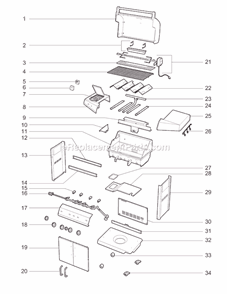 Page A Diagram and Parts List for 31741301 2009 Weber Grill
