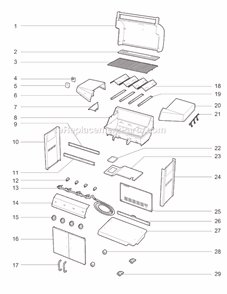 Page A Diagram and Parts List for 31742101 2009 Weber Grill