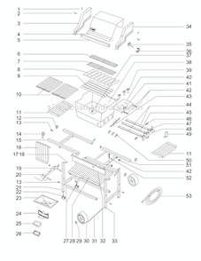 Page A Diagram and Parts List for 321001  Weber Grill