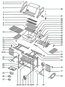 Page A Diagram and Parts List for 321201  Weber Grill