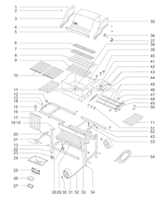 Page A Diagram and Parts List for 321701  Weber Grill