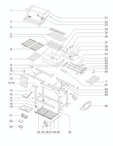 Page A Diagram and Parts List for 321801  Weber Grill