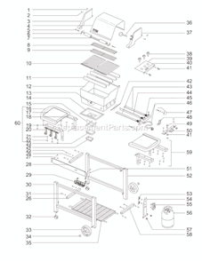 Part Location Diagram of 97241 Weber Wire accessory rack