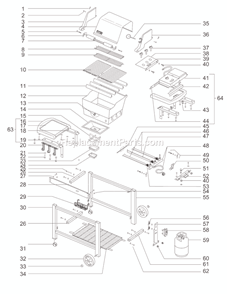 Page A Diagram and Parts List for 3260698  Weber Grill