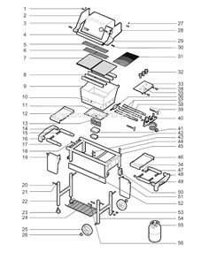 Page A Diagram and Parts List for 3280901  Weber Grill