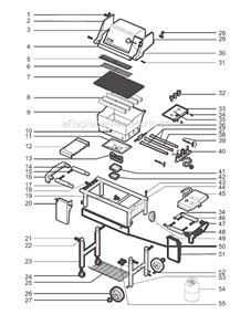 Page A Diagram and Parts List for 3291001 2003 Weber Grill