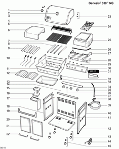 Diagram Diagram and Parts List for 6631701  Weber Grill