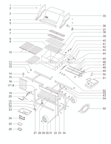 Page A Diagram and Parts List for 331001  Weber Grill