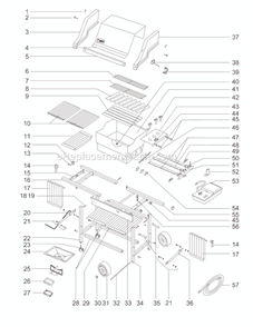 Page A Diagram and Parts List for 331201  Weber Grill