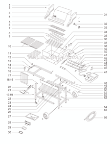Page A Diagram and Parts List for 331298  Weber Grill