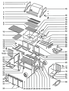 Page A Diagram and Parts List for 331901  Weber Grill